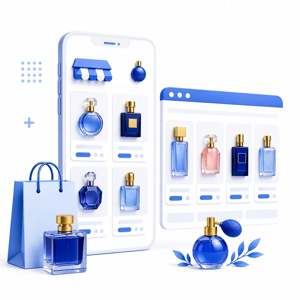 تصميم متجر عطور إلكتروني